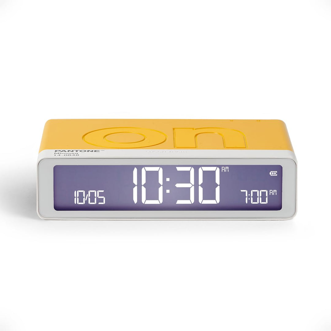 Lexon Flip Classic x Pantone – Digitaler Design Wecker ON/Off – Wiederaufladbarer Reisewecker – Leis
