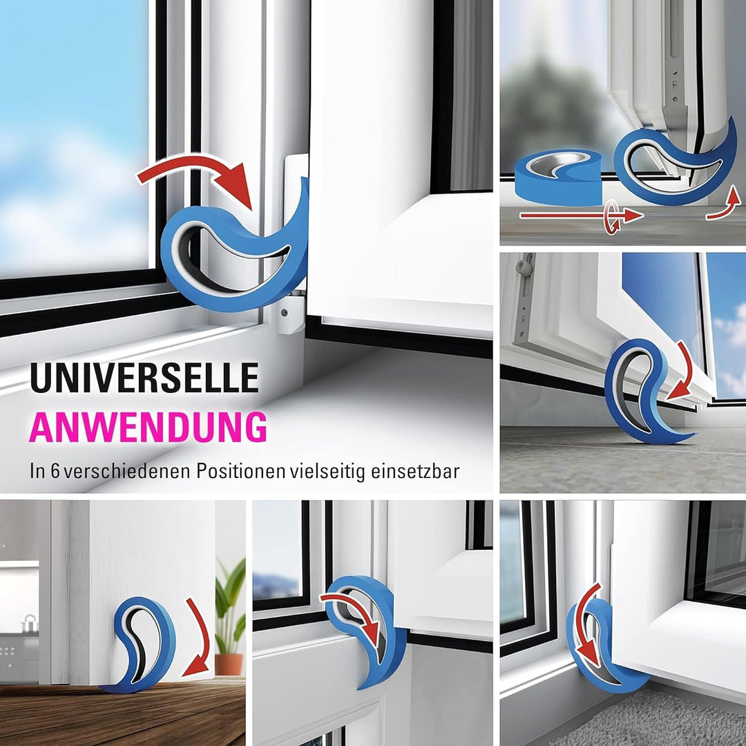 Stoppy, Stoppi, Fensterstopper, Türstopper, Türkeil, Türhaken, Fensterklammer, 12er Set (erhältlich