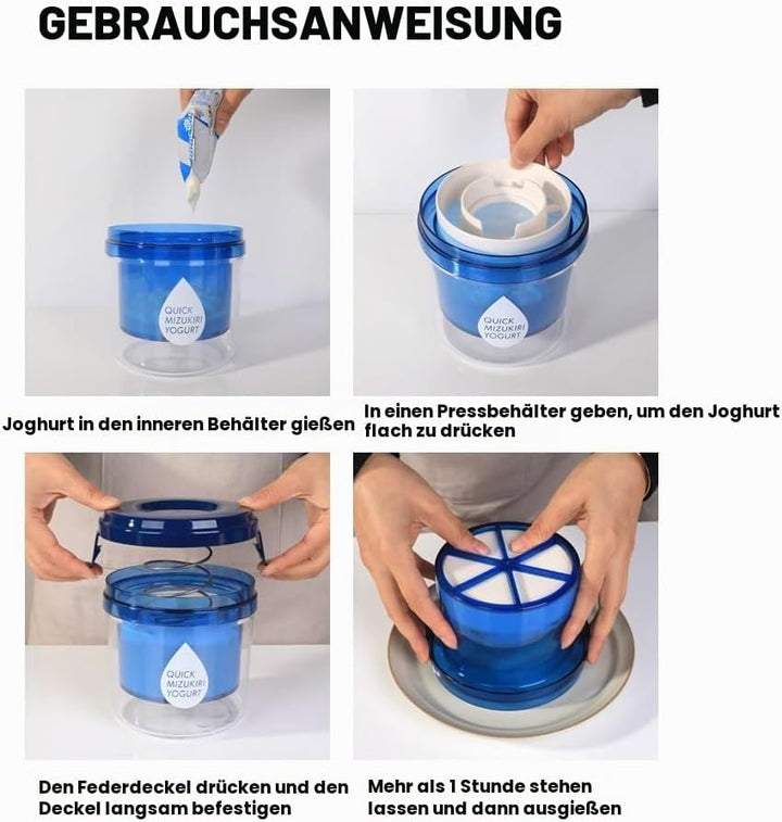 Griechischer Joghurt Sieb,Joghurt Abtropfsieb mit Deckel,Feine Filtersiebe Joghurt Sieb Wiederverwen