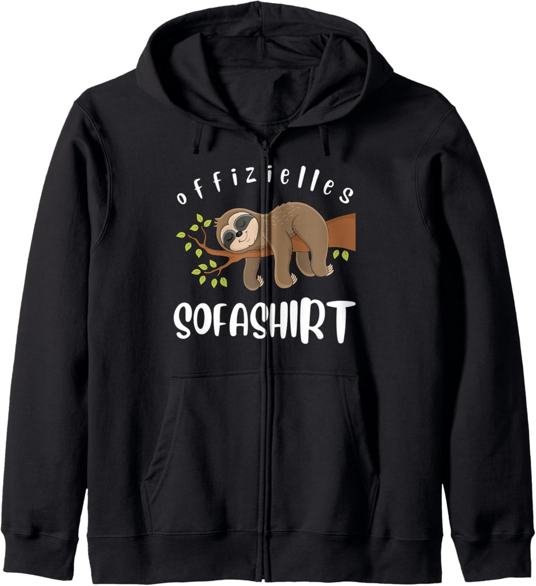 Offizielles SofaShirt Faultier Pyjama Langschläfer Kapuzenjacke