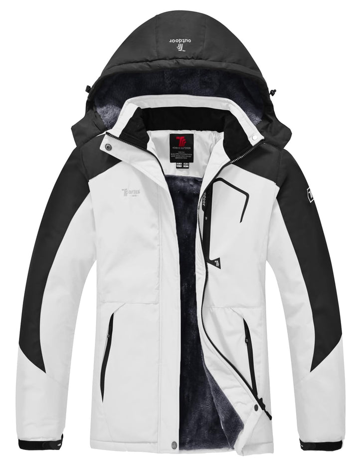 YSENTO Damen Winterjacke Wasserdicht Skijacke Outdoor Softshelljacke Warm Fleecejacke Funktionsjacke