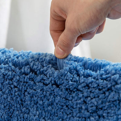 MIULEE Badematte Weiche Badteppich rutschfest Badvorleger Fussmatte Badzimmermatte Bettvorleger Flau