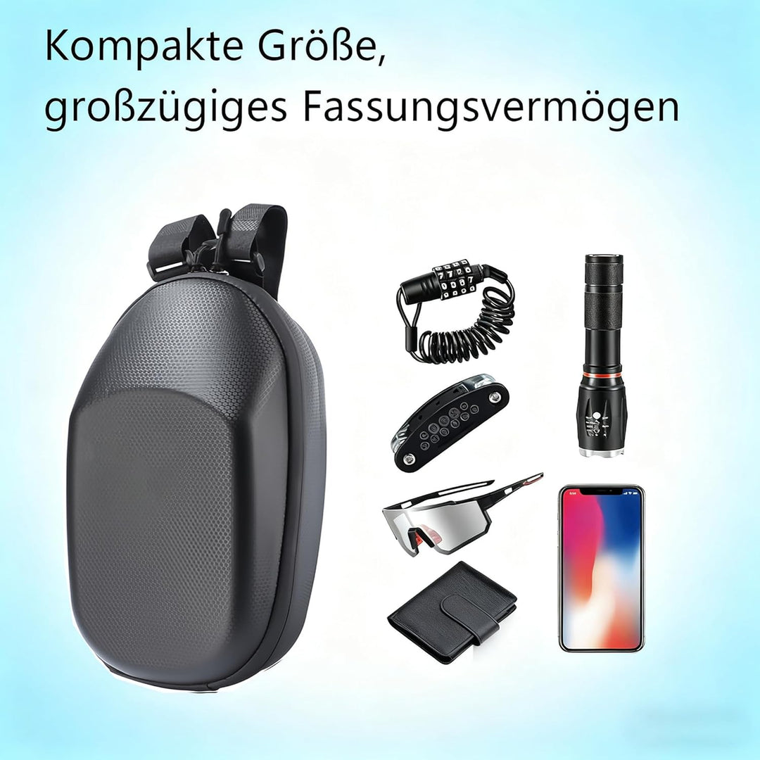 E-Scooter Tasche, Scooter Tasches | E-Scooter Fronttasche mit Hardcase PU, 3L, Schnellverschluss, fü