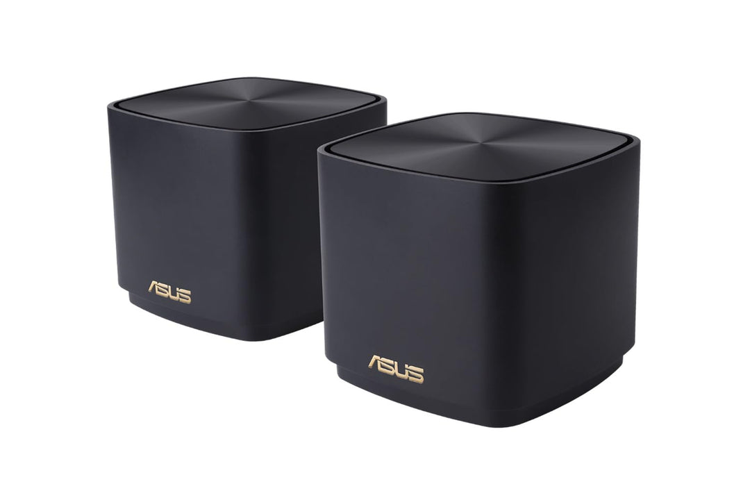 ASUS ZenWiFi AX Mini (XD4) AX1800 2er Set Schwarz kombinierbarer Router (2in1 Mesh Zugangspunkte-Set