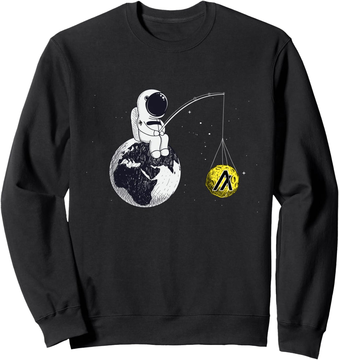 Cryptocurrency Talk - Algorand To The Moon Space Man Merch Sweatshirt