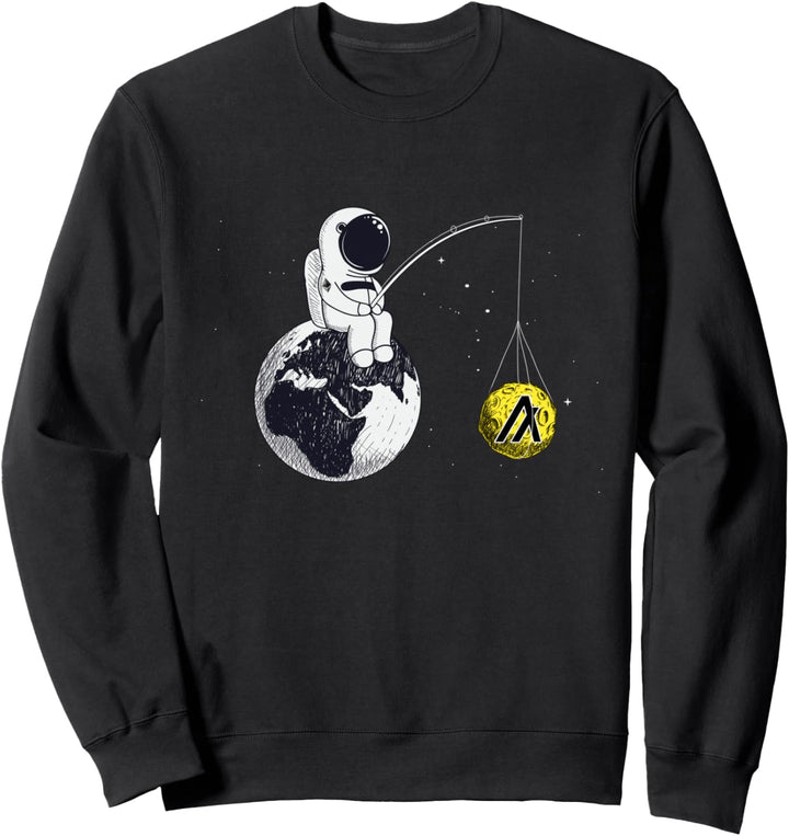 Cryptocurrency Talk - Algorand To The Moon Space Man Merch Sweatshirt