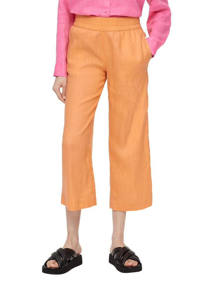 s.Oliver Relaxed: Hose mit Allover-Print 32 Orange 2115, 32 Orange 2115