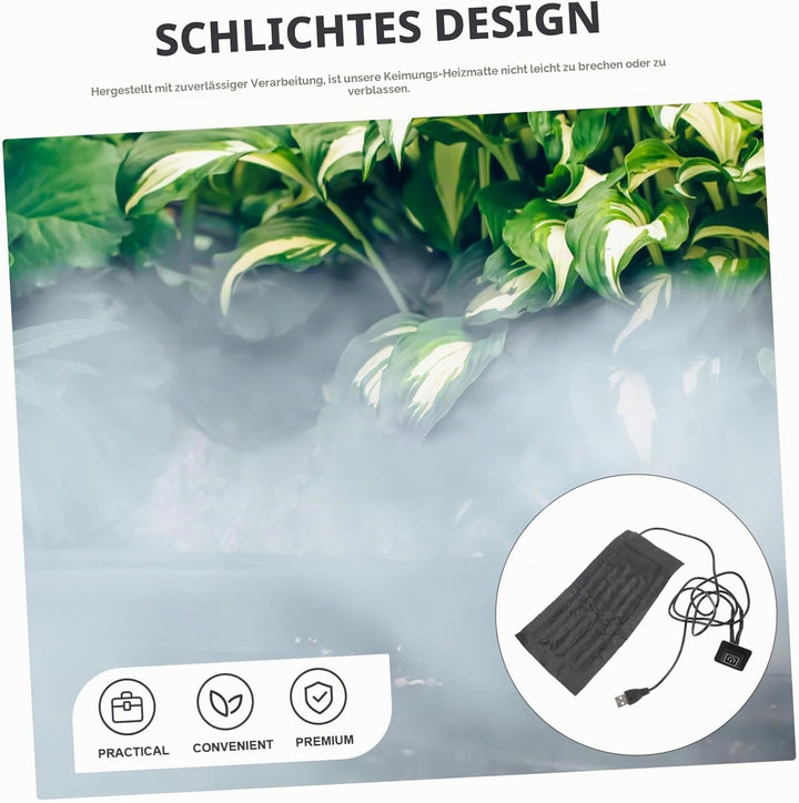 TOYANDONA 2 Stück USB Heizmatte für Pflanzen Einstellbare Temperatur Effiziente Wärmeunterstützung f