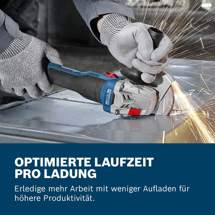Bosch Professional 18V System Akku-Winkelschleifer GWS 18V-8 (Scheibendurchmesser 125 mm, inkl. 2x A