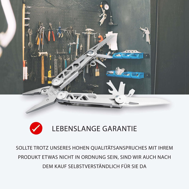 BÖKER PLUS® Specialist Pro - EDC Muti-Tool mit Clip & Gürtel-Tasche - Edelstahl Multifunktions-Werkz