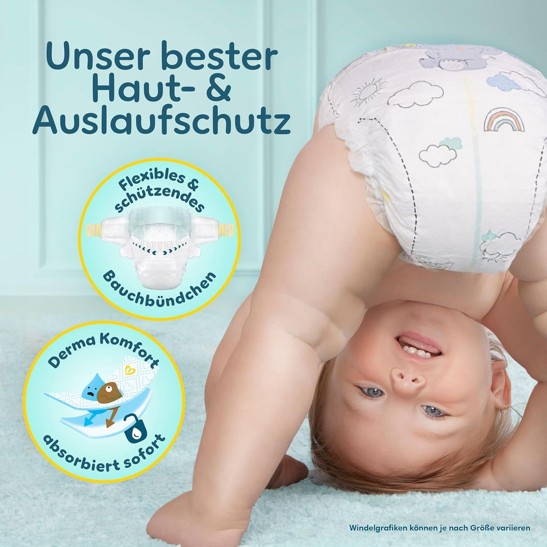 Pampers Baby Windeln Grösse 3 (6-10kg) Premium Protection, Midi, 204 Stück, MONATSBOX Grösse 3 (204