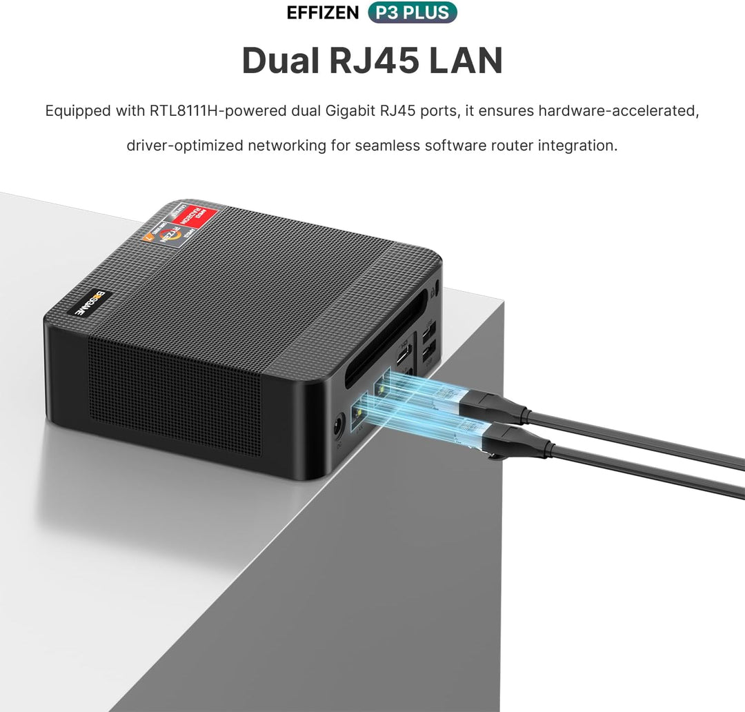 BOSGAME P3 Plus Gaming Mini PC, AMD Ryzen 7 7840HS (8C/16T, up to 5.1GHz), 16GB DDR5 RAM 1TB PCIe 4.
