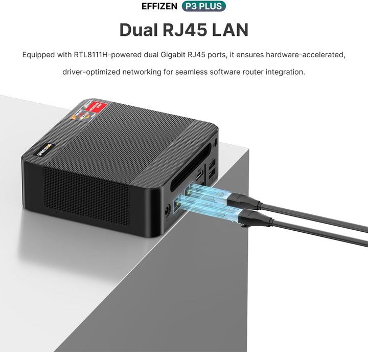 BOSGAME P3 Plus Gaming Mini PC, AMD Ryzen 7 7840HS (8C/16T, up to 5.1GHz), 16GB DDR5 RAM 1TB PCIe 4.