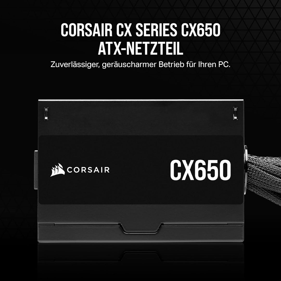 CORSAIR CX650 ATX 650W Netzteil - 80 Plus Bronze Zertifiziert - Geräuscharm - Ummantelte Kabel - Nic