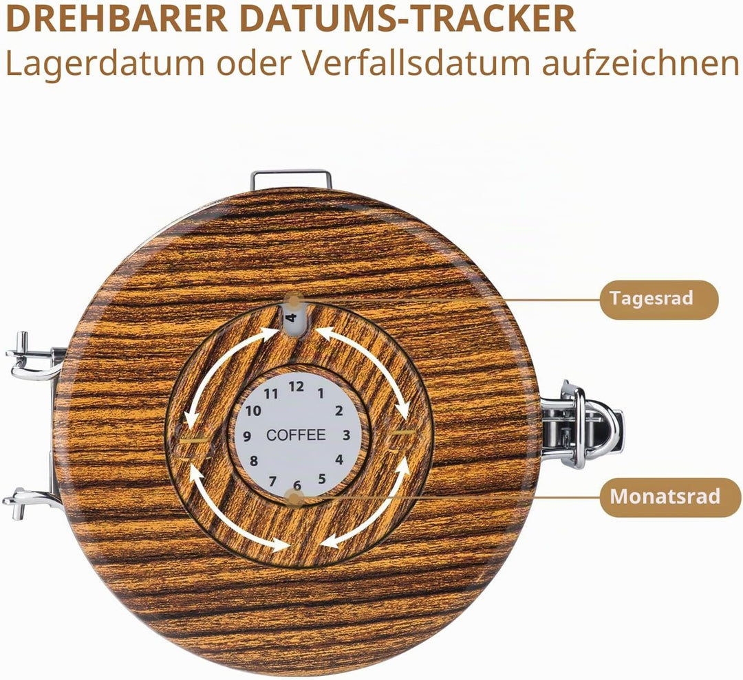 Kaffeedose Holzmaserungsfarbe, Holzmaserungsfarbe