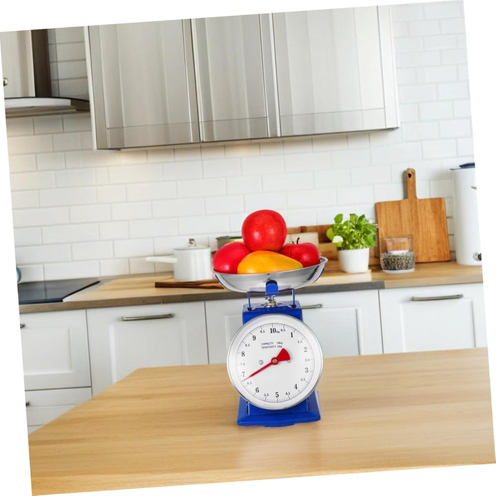 Mechanische Küchenwaage Im Retro-stil: 10 Kg Schwere Manuelle Waage Mit Grossem Zifferblatt Und Abne
