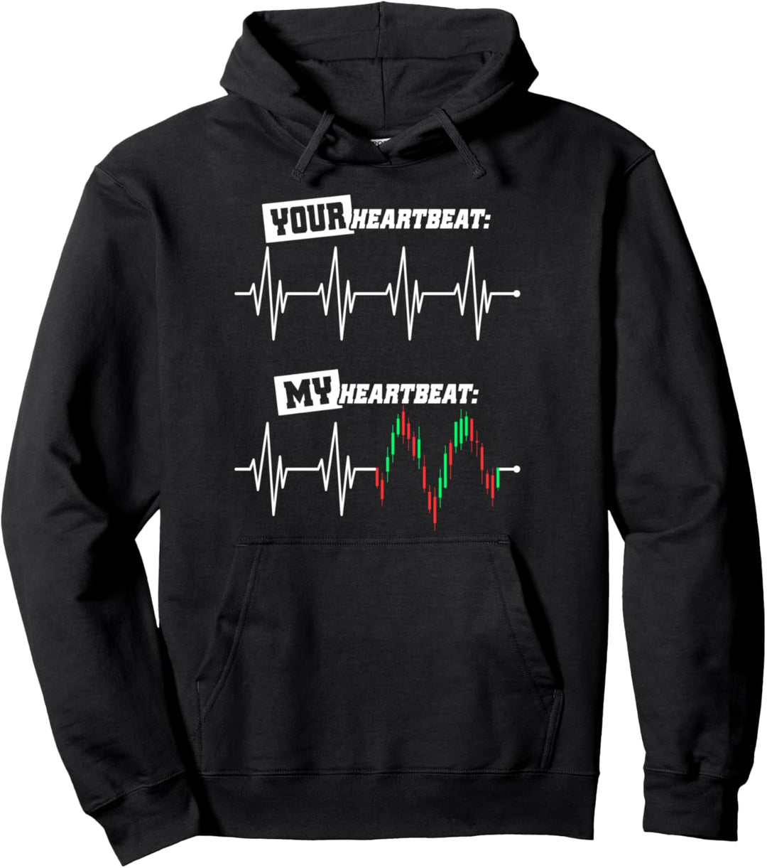 Trader Herzschlag My Heartbeat Aktien Börse Forex Trading Pullover Hoodie