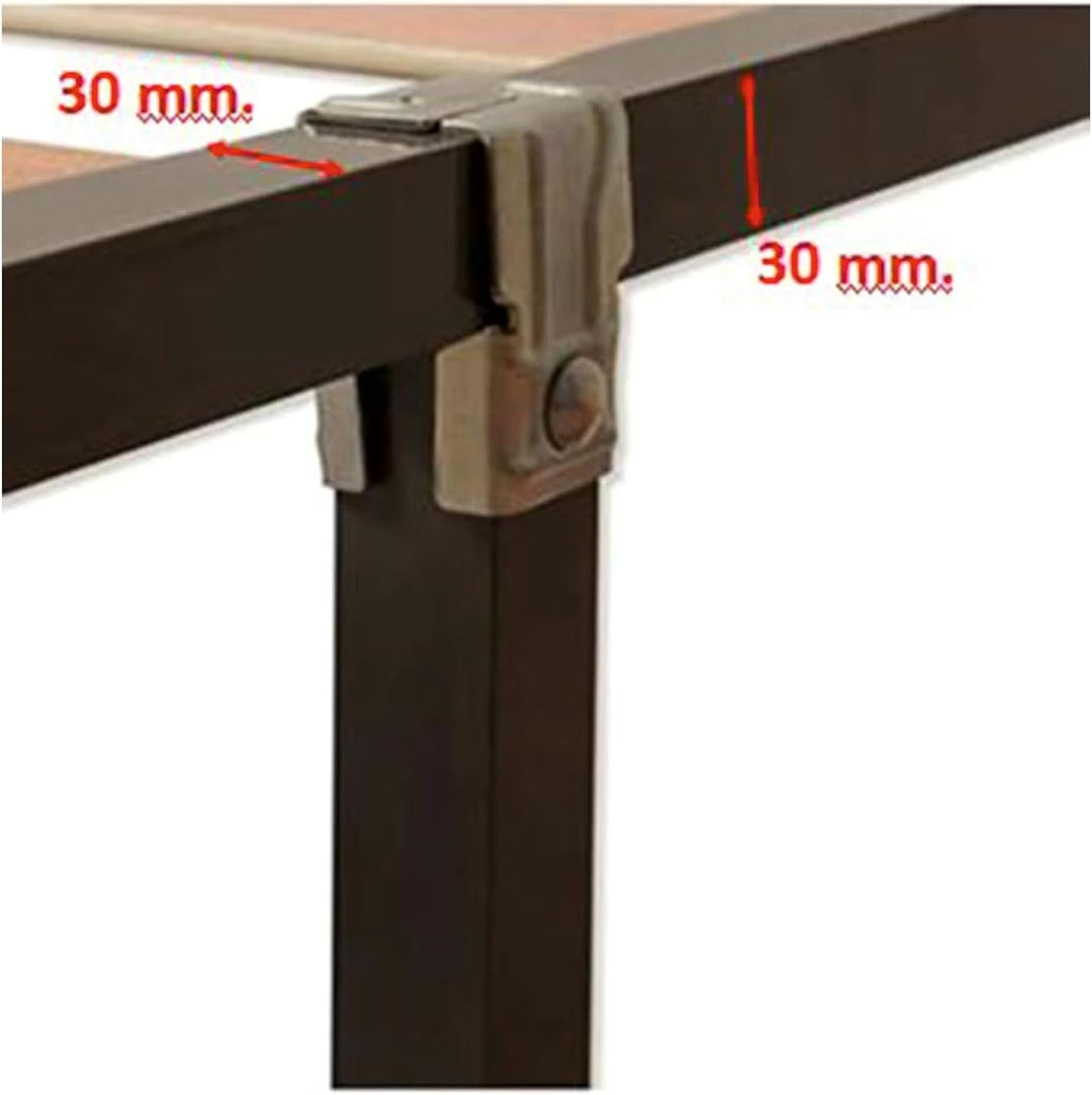 IMEX EL ZORRO 4 Füsse für Lattenrost, ohne Rollen, Metall, neutral, 39x5x3 cm 39x5x3 cm Neutral, 39x