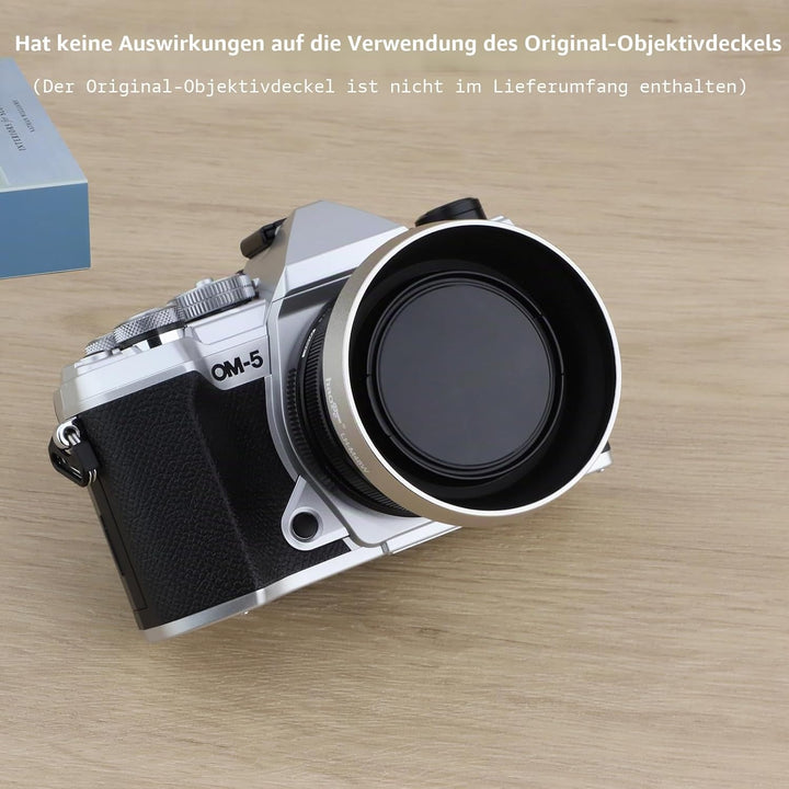 Haoge LH-M48W Gegenlichtblende für Olympus M.ZUIKO Digital 17mm F1.8 1:1.8 Objektiv ersetzt Olympus