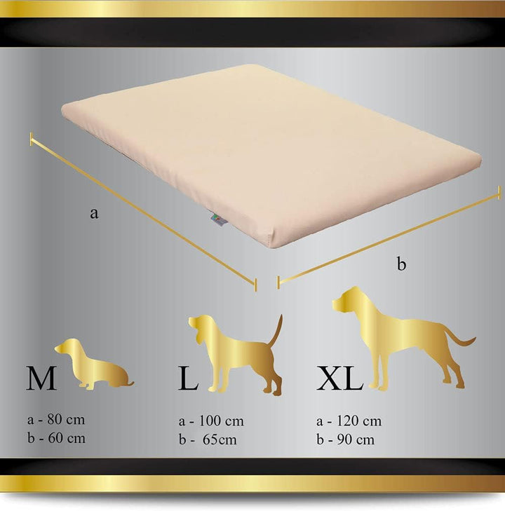 FORTISLINE Hundematte XL 120x90 cm - Hundebett aus Kunstleder - Hundekissen abwaschbar und pflegelei