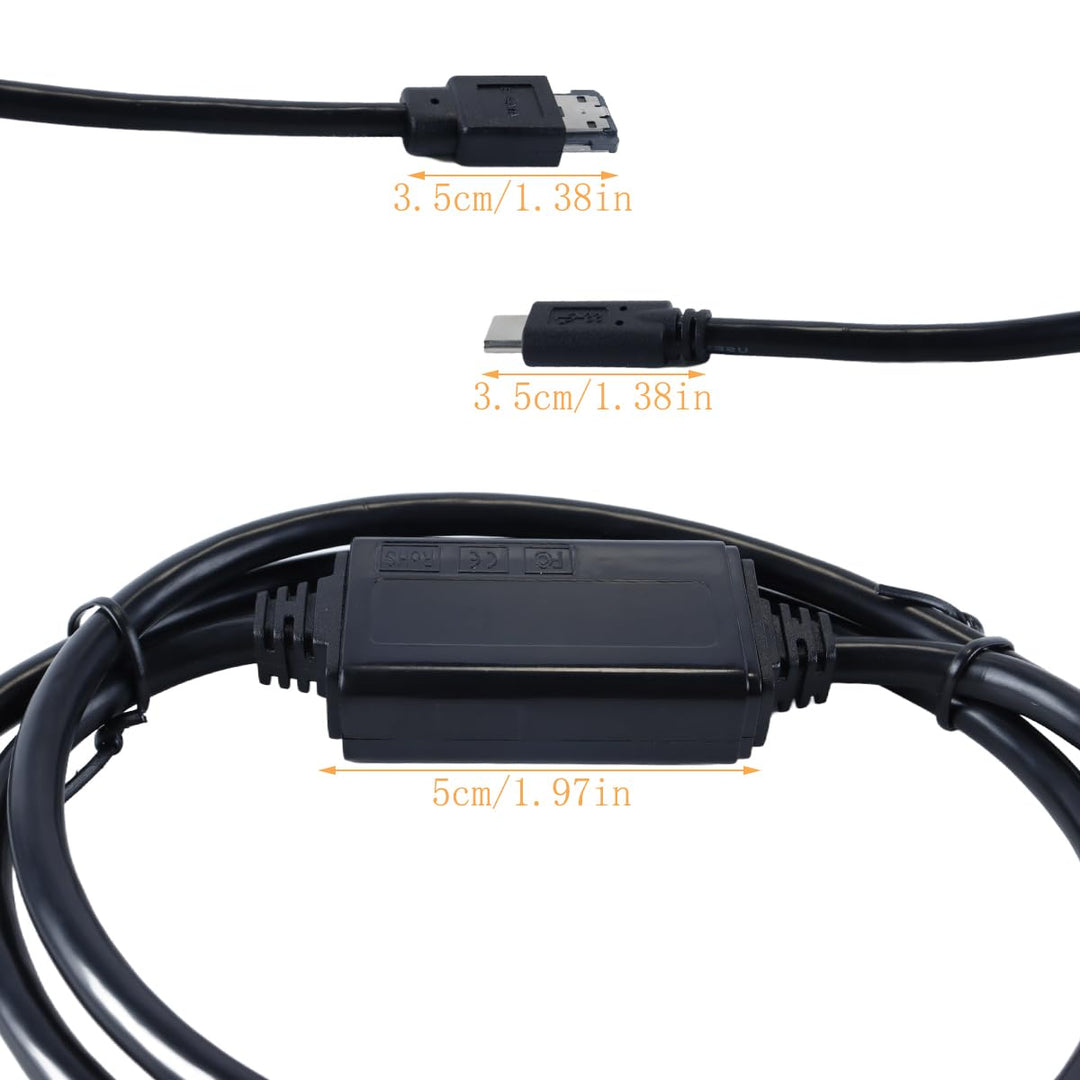 Ausi USB Typ C Stecker Host zu ESATA ESATAp HDD Kabel für Laptop PC