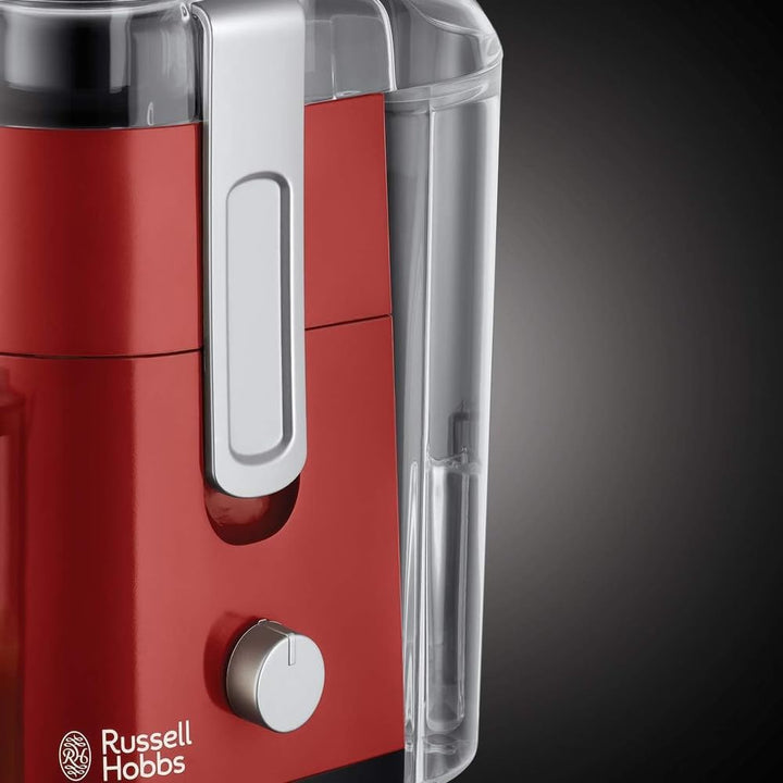 Russell Hobbs Entsafter [Gemüse und Obst] Desire Rot (XL Einfüllöffnung f. ganzes Obst &amp; Gemüse, 2 G