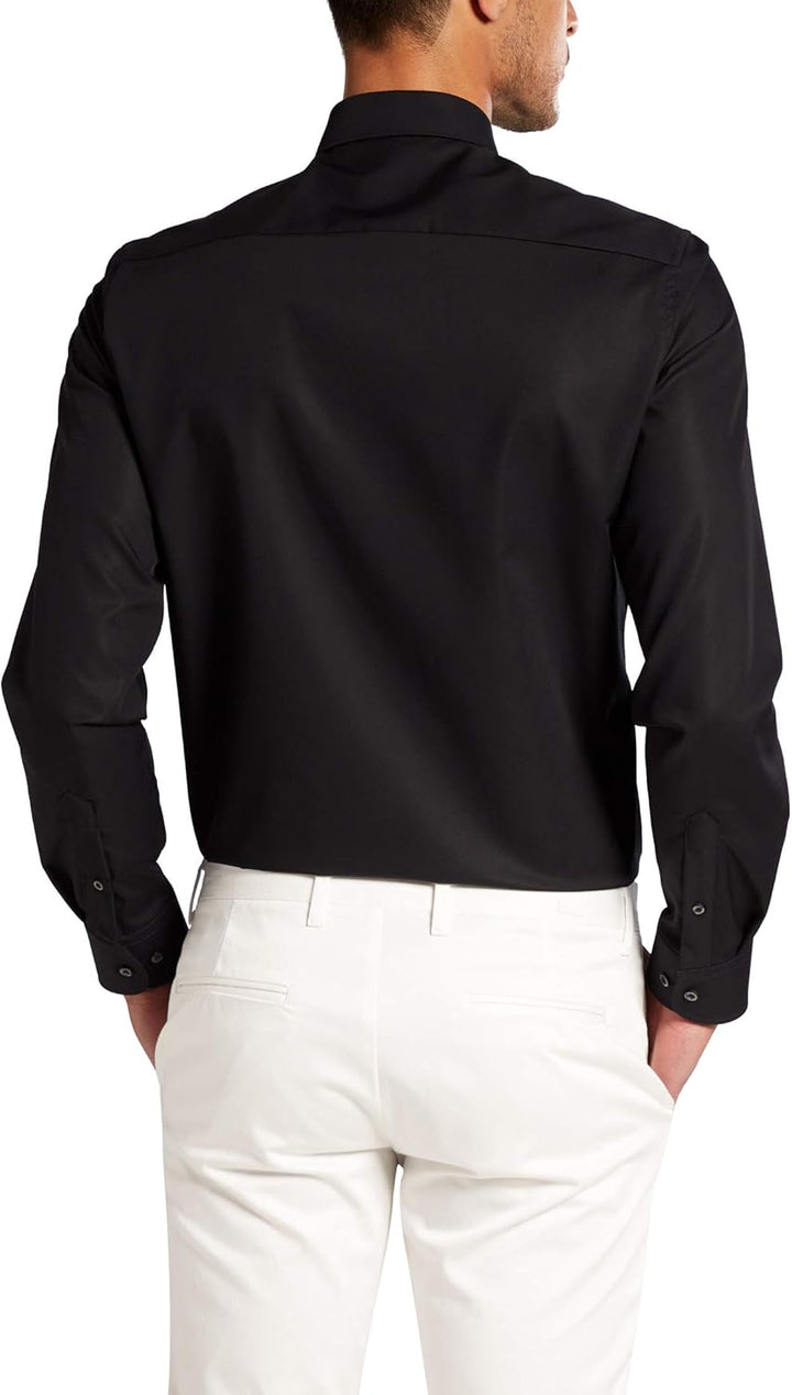 ETERNA Herren Original Shirt Slim FIT 41 Schwarz, 41 Schwarz