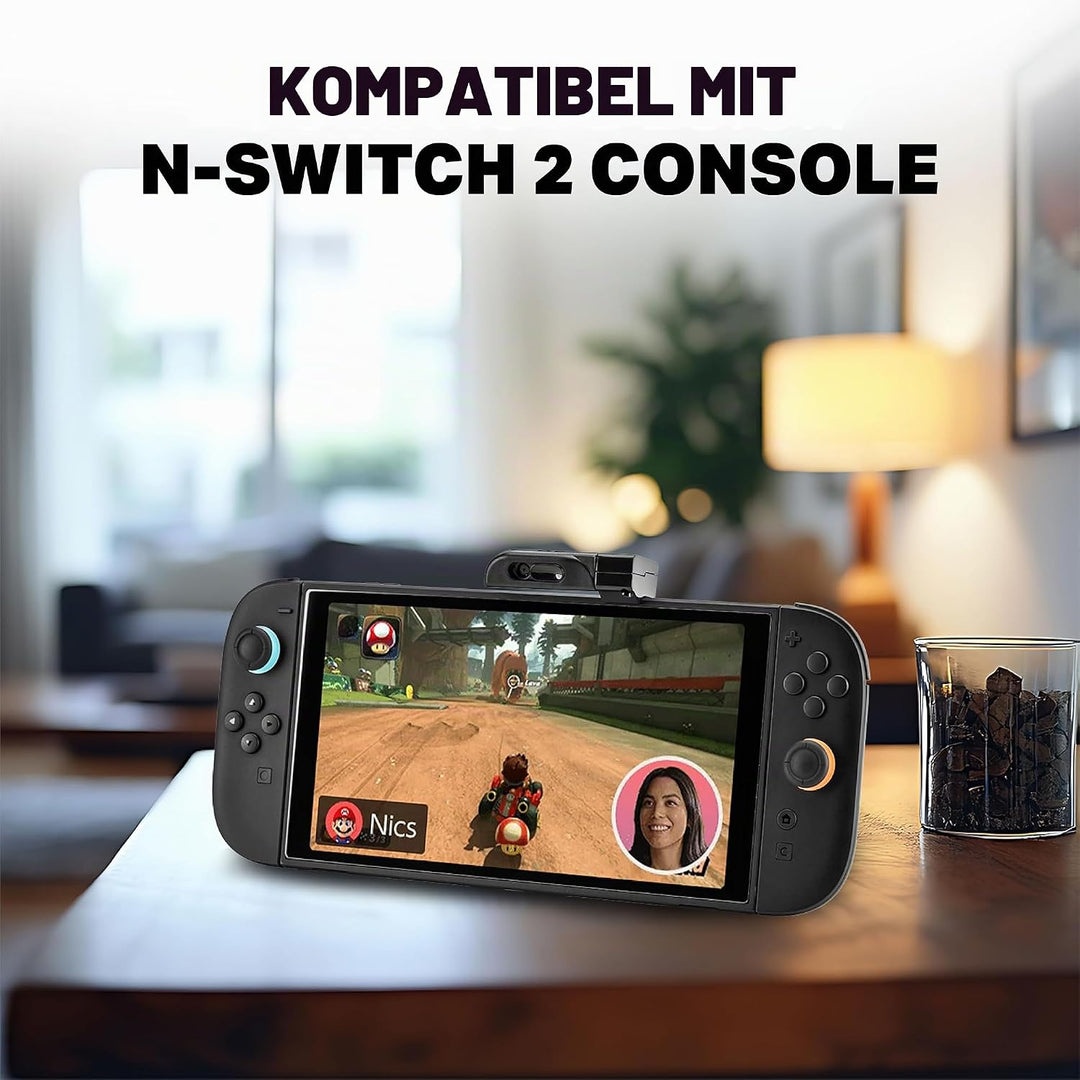 NITHO 1080P Full HD Webcam Kompatibel mit Switch 2, USB-C Kamera für Video-Chat und kompatible Spiel