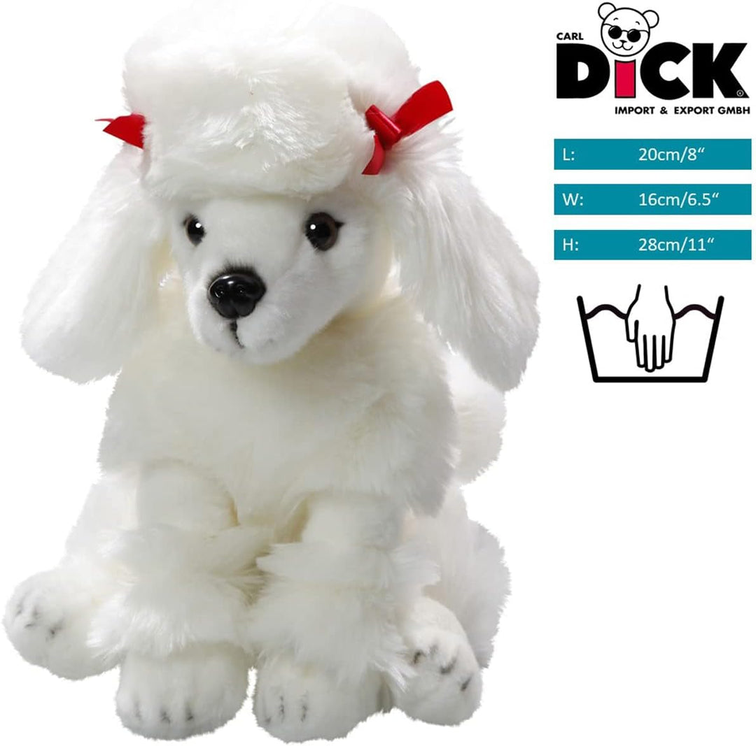 Carl Dick Pudel sitzend weiss, Hund, Plüschtier, Kuscheltier ca. 28cm 3501 P - Weiss, P - Weiss