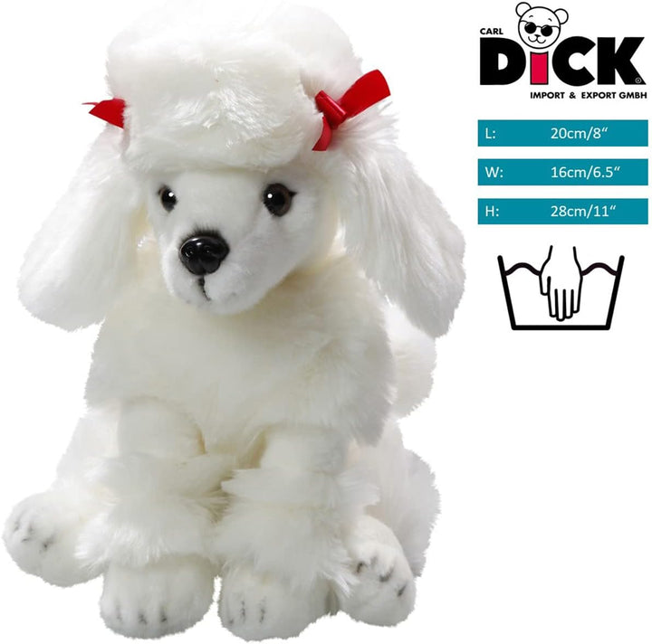 Carl Dick Pudel sitzend weiss, Hund, Plüschtier, Kuscheltier ca. 28cm 3501 P - Weiss, P - Weiss
