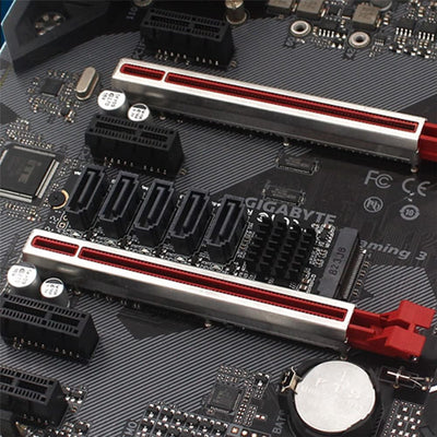 Xiwai NGFF NVME M-Key PCI Express zu SATA 3.0 6Gbps 5 Ports Adapter Converter Festplattenerweiterung