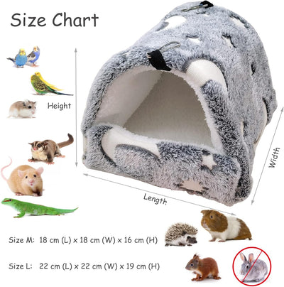 LeerKing Kleintiere Kuschelhöhle Meerschweinchen Kuschelbett Nest Plüsch Haus Hängematte für Ratte H