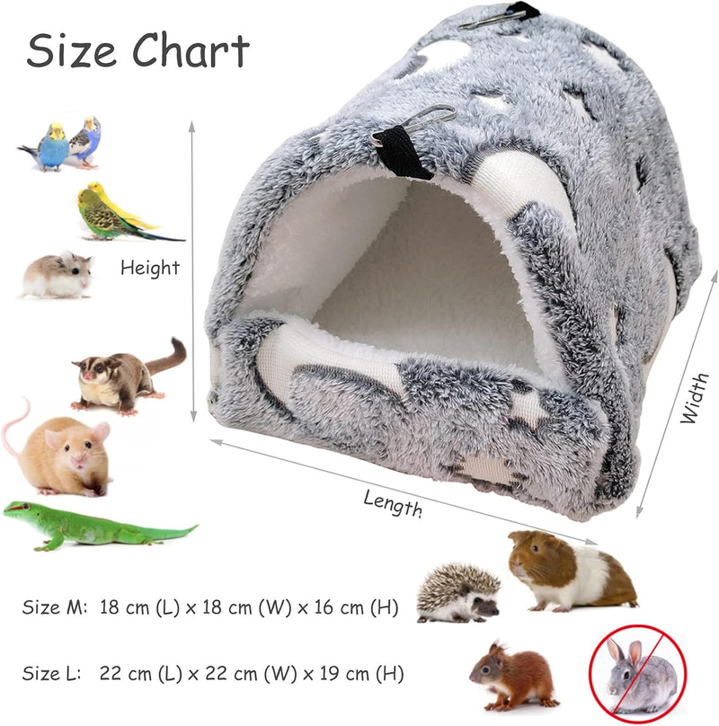 LeerKing Kleintiere Kuschelhöhle Meerschweinchen Kuschelbett Nest Plüsch Haus Hängematte für Ratte H