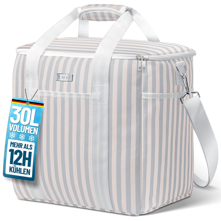 HOEL Kühltasche gross 20L &amp; 30L faltbar - Isolierte Thermotasche - Lunchtasche wasserdicht &amp; auslauf