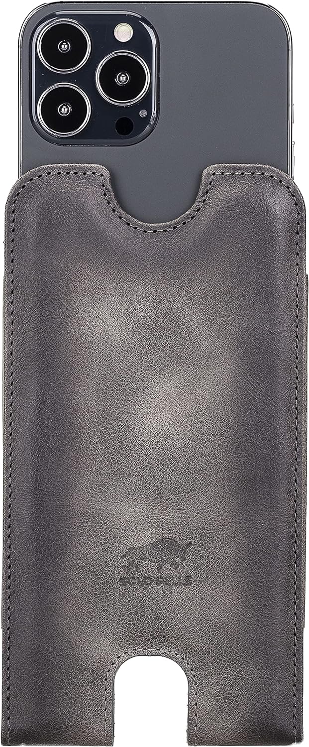 Solo Pelle Lederhülle für das iPhone 14 Plus + 14 Pro Max und alle Geräte bis 6.7 Zoll Case Leder Hü