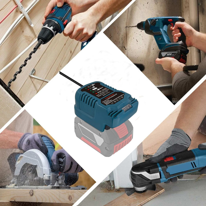 Batterieladegerät für Bosch GBA 18V, Cordless Tool Akku Ladegerät GAL1880CV GAL1860CV Ersatz für Bos