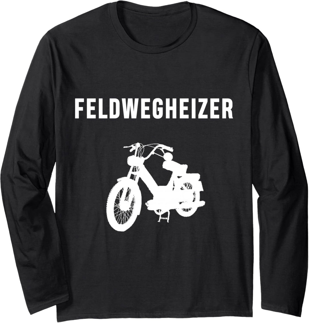 Moped Feldwegheizer Dorf spekulieren fahren Langarmshirt