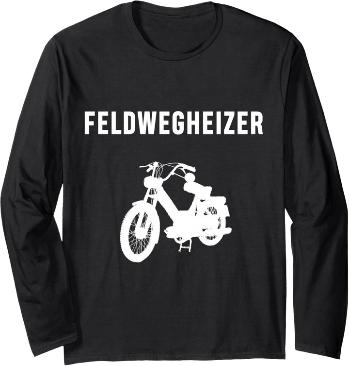 Moped Feldwegheizer Dorf spekulieren fahren Langarmshirt
