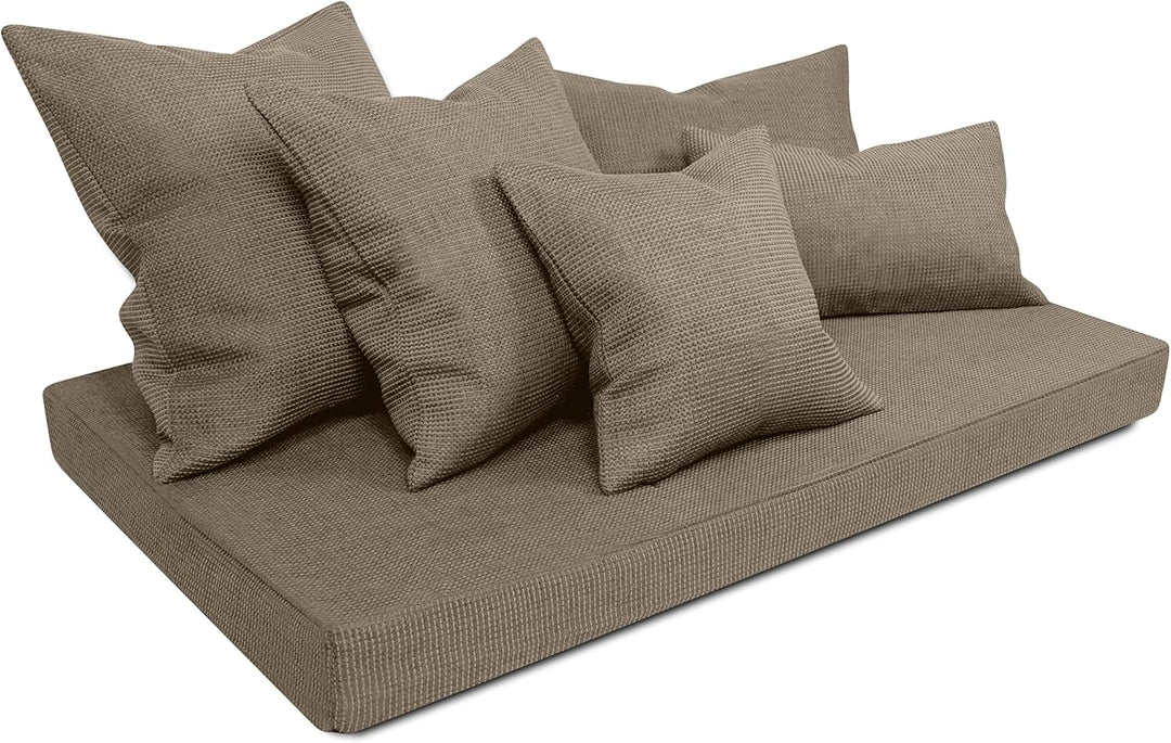 npluseins 2er Pack Kissenhüllen mit Struktur-Muster - Polsteroptik 617.767, 1 Pack (2 Stück) - Kisse