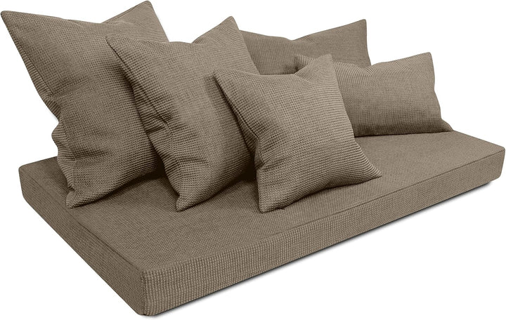 npluseins 2er Pack Kissenhüllen mit Struktur-Muster - Polsteroptik 617.767, 1 Pack (2 Stück) - Kisse