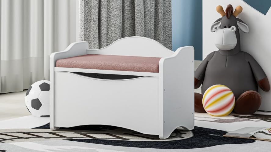 BDW Sitzbank mit Stauraum - Aufbewahrungsbox mit Deckel - für Kinderzimmer, Kindergarderobe - Schuhb