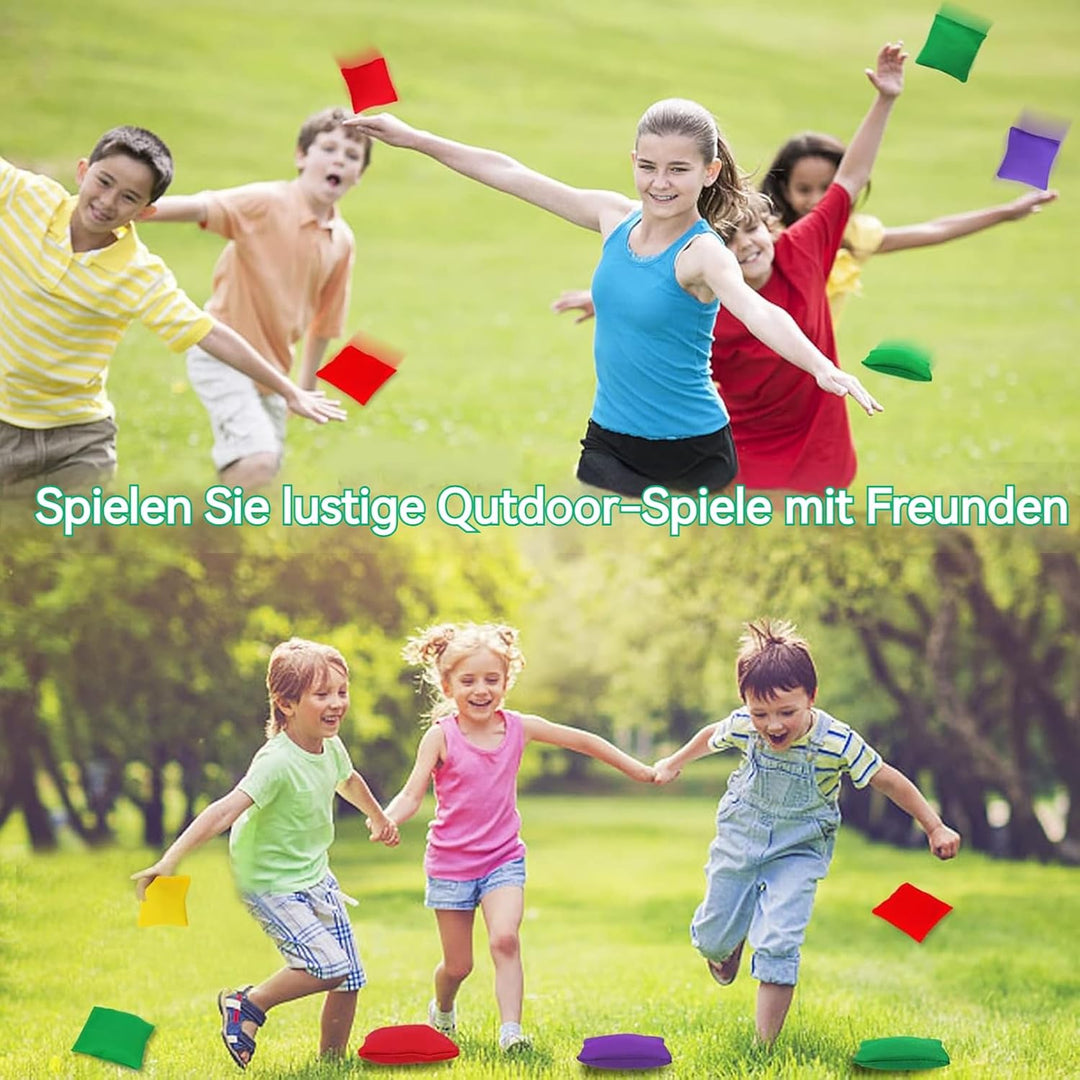 30 Stück Cornhole Säckchen, 7 x 7cm Cornhole Bean Bags, Dosenwerfen Nylon Sitzsäcke Werfen, Quadrati