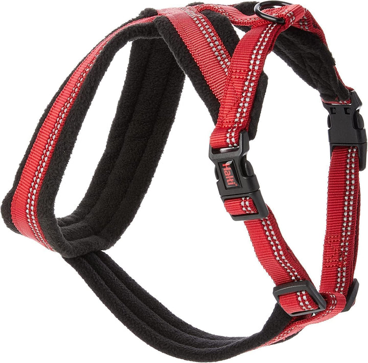 HALTI Comfy Hundegeschirr - Fleecefutter mit 3M-Reflektorgewebe, Befestigung vorne und hinten für zu