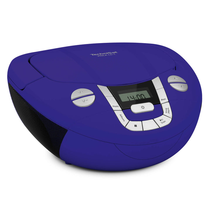 TechniSat Viola CD-1 - tragbarer Stereo CD-Player, Boombox mit praktischem Tragegriff (CD-Radio für