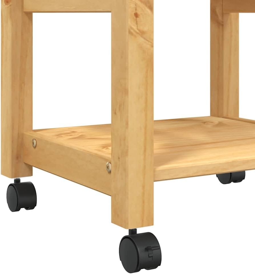 vidaXL Küchenwagen, Servierwagen mit viel Stauraum, Beistellwagen für Küche Wohnzimmer Badezimmer, T