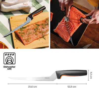 Fiskars Filetiermesser, Functional Form, Gesamtlänge: 35 cm, Japanischer Edelstahl/Kunststoff, 10575