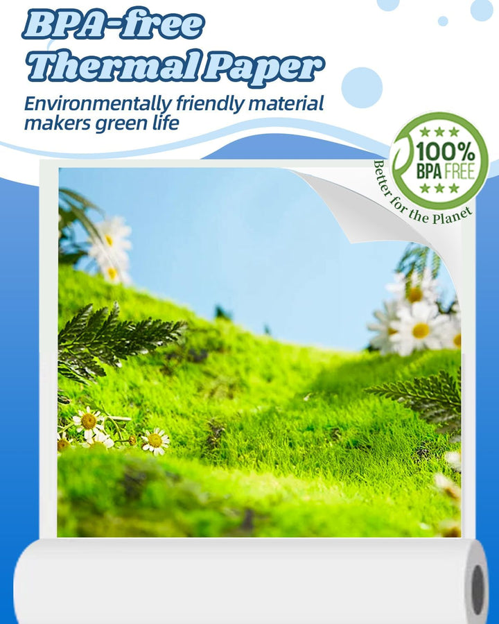 Phomemo M08F Rollen Thermopapier, A4 Thermodrucker-Papierrolle kompatibel mit dem tragbaren Drucker