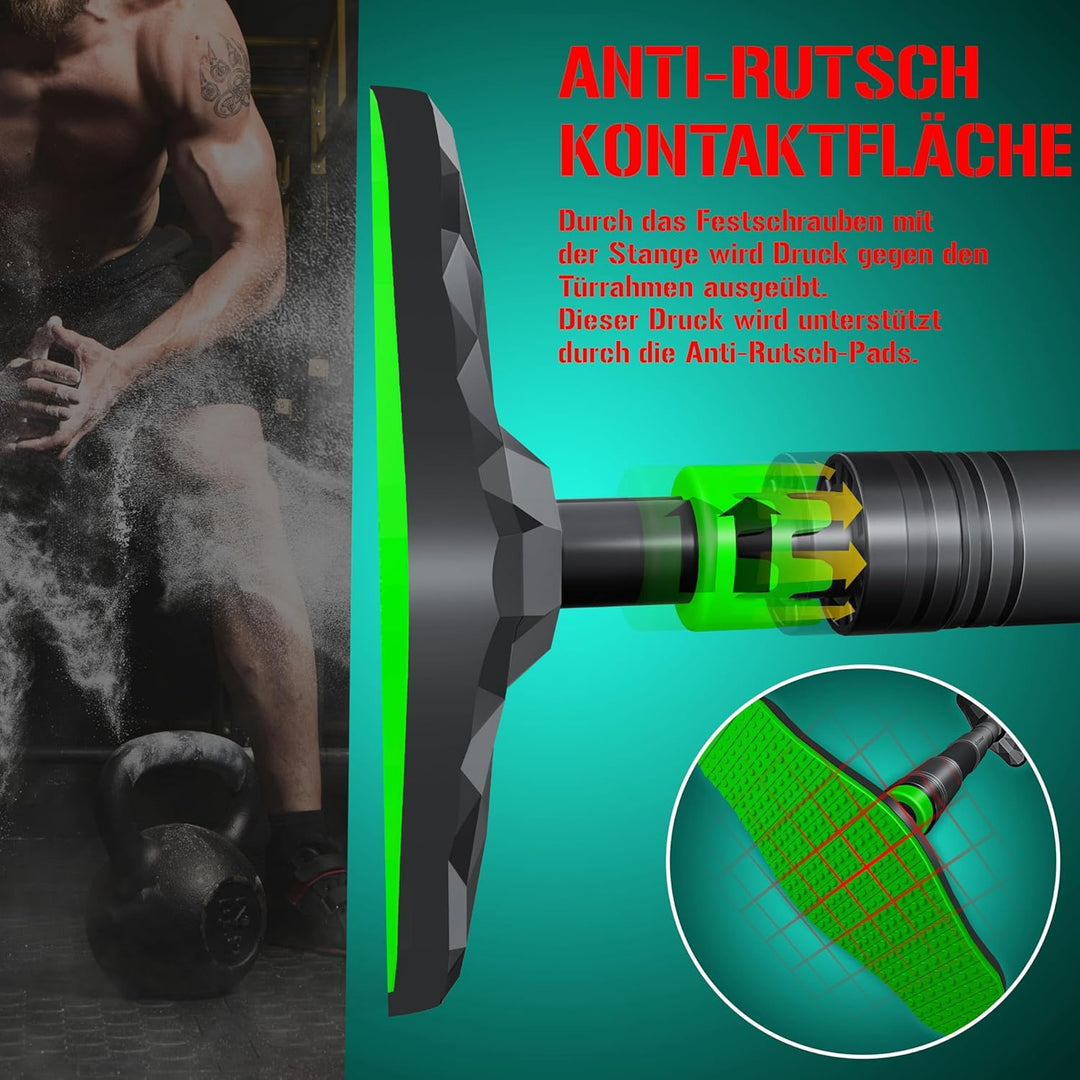 KESSER® Klimmzugstange Türrahmen verstellbar, Pull Up Bar Heimturnhalle, Reckstange ohne Schrauben/B