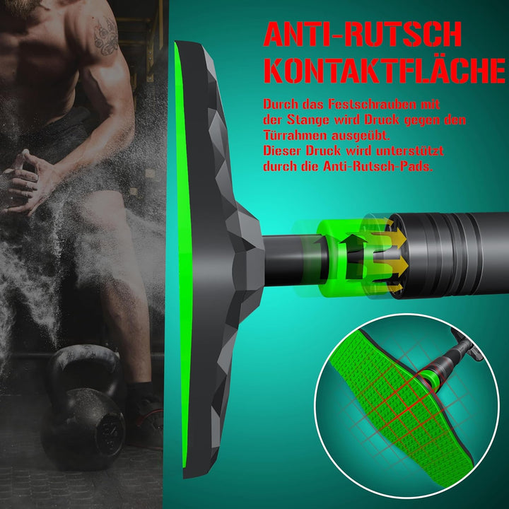 KESSER® Klimmzugstange Türrahmen verstellbar, Pull Up Bar Heimturnhalle, Reckstange ohne Schrauben/B