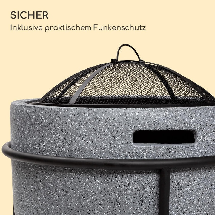 Blumfeldt Feuerschale, Tragbare Feuerstelle Outdoor, Feuerschalen für den Garten, Terrasse & Camping